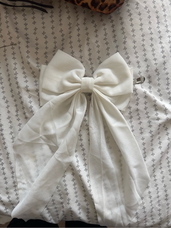 Accessories - White Sheer Bow Hair Clip